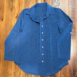 Men's Blue Button-Up Shirt